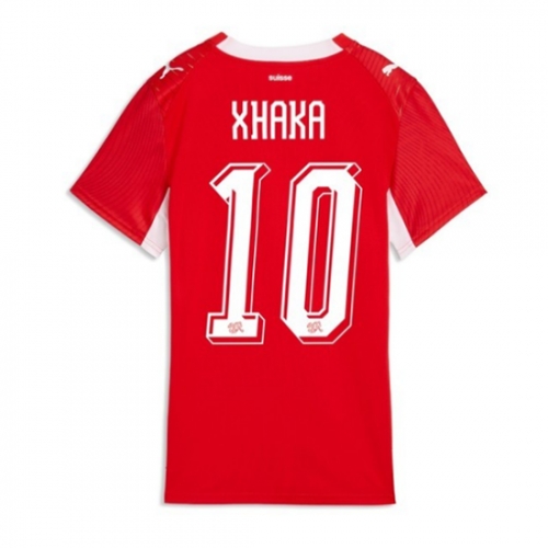 Billige Fotballdrakt Sveits Granit Xhaka #10 Replika Hjemmedrakt Dame VM 2026 Kortermet Billige Fotballdrakt Sveits Granit Xhaka #10 Replika Hjemmedrakt Dame VM 2026 Kortermet